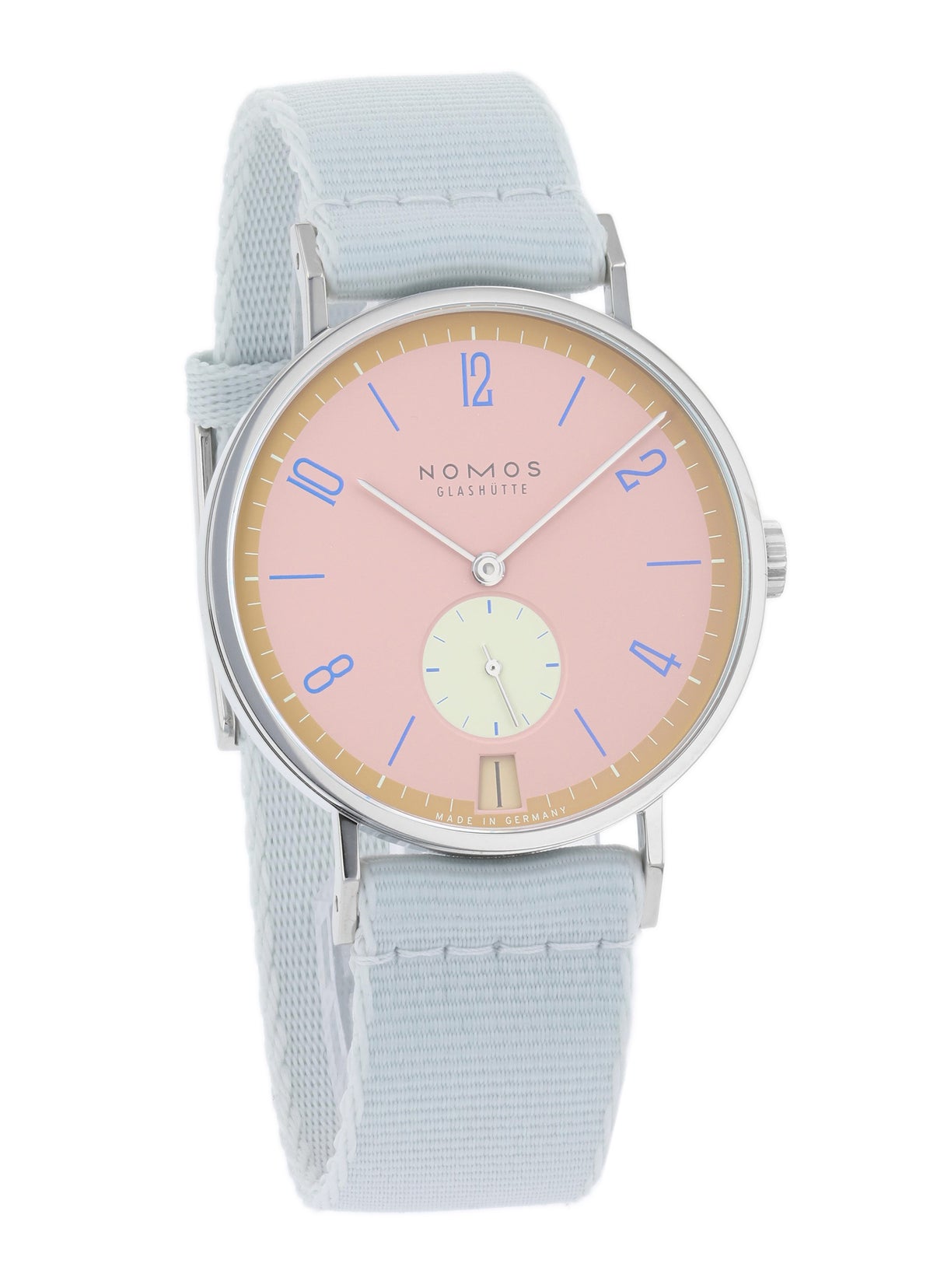 NOMOS Glashütte Tangente 38 Datum Pompadour Ref. 179.S15