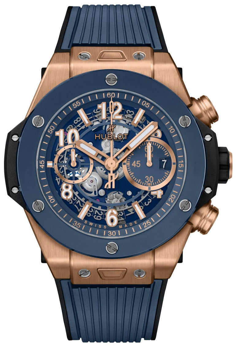 Hublot Big Bang Unico King Gold Blue Ceramic Automatic Chronograph 44mm