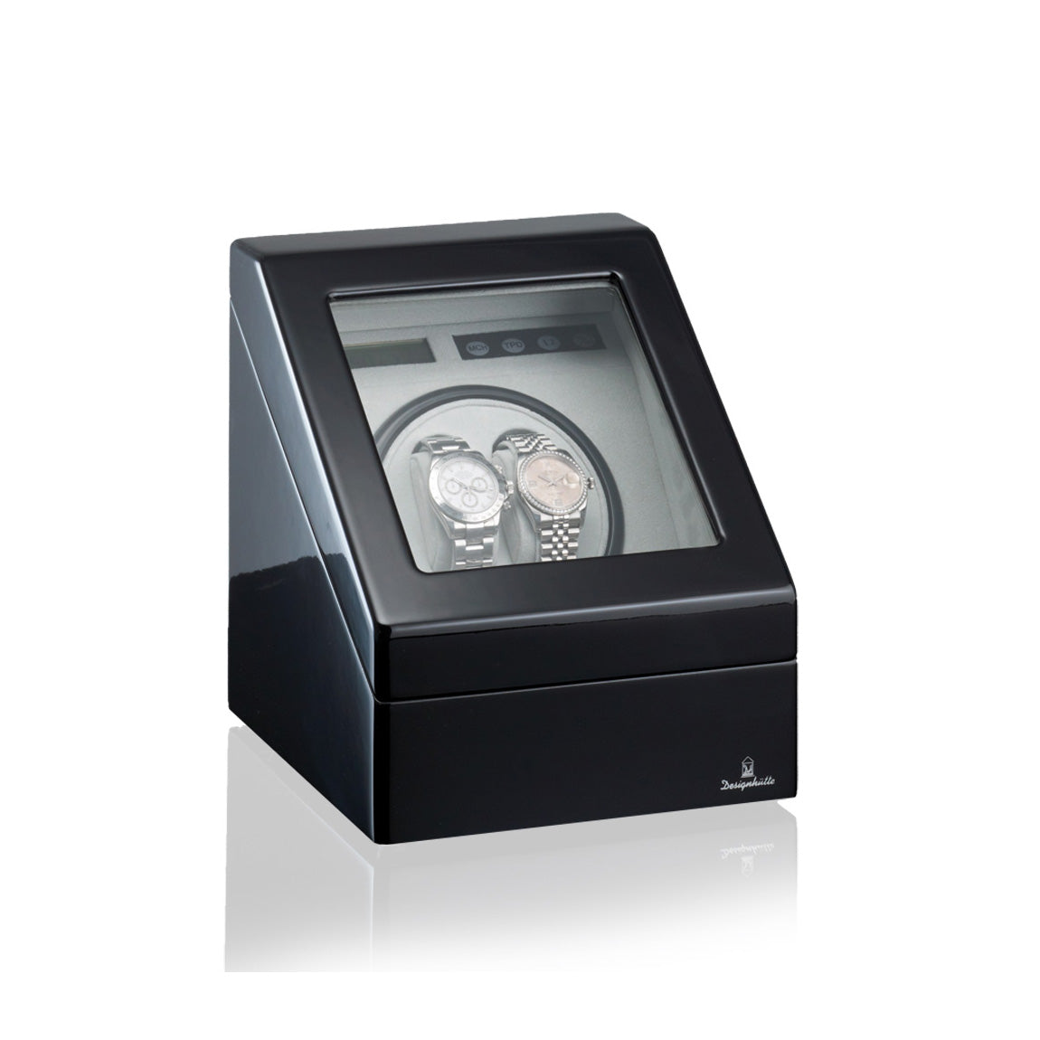 Designhütte Uhrenbeweger Monaco Schwarz/Grau