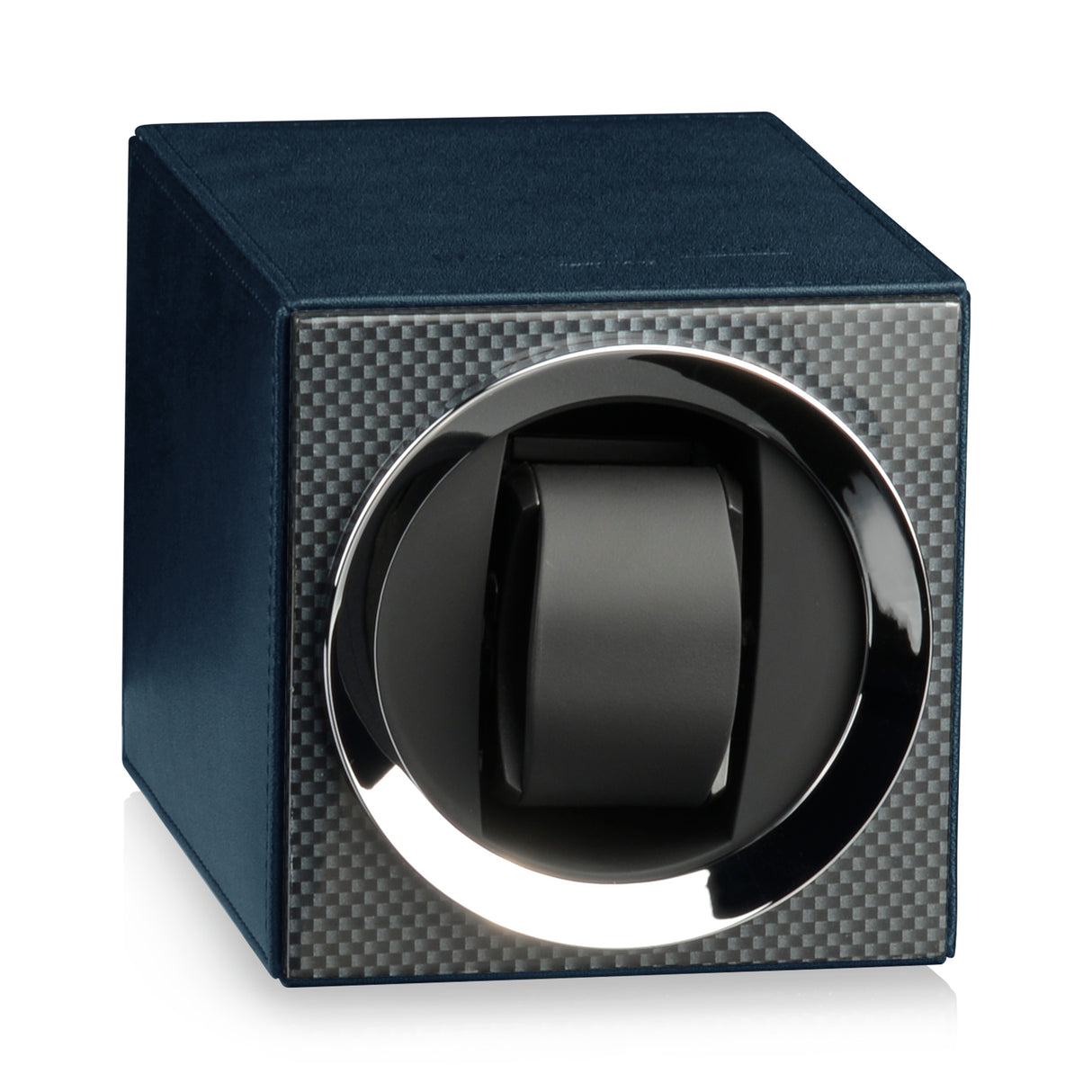 Heisse & Söhne Uhrenbeweger Moon Carbon Lack/Leder Dunkelblau