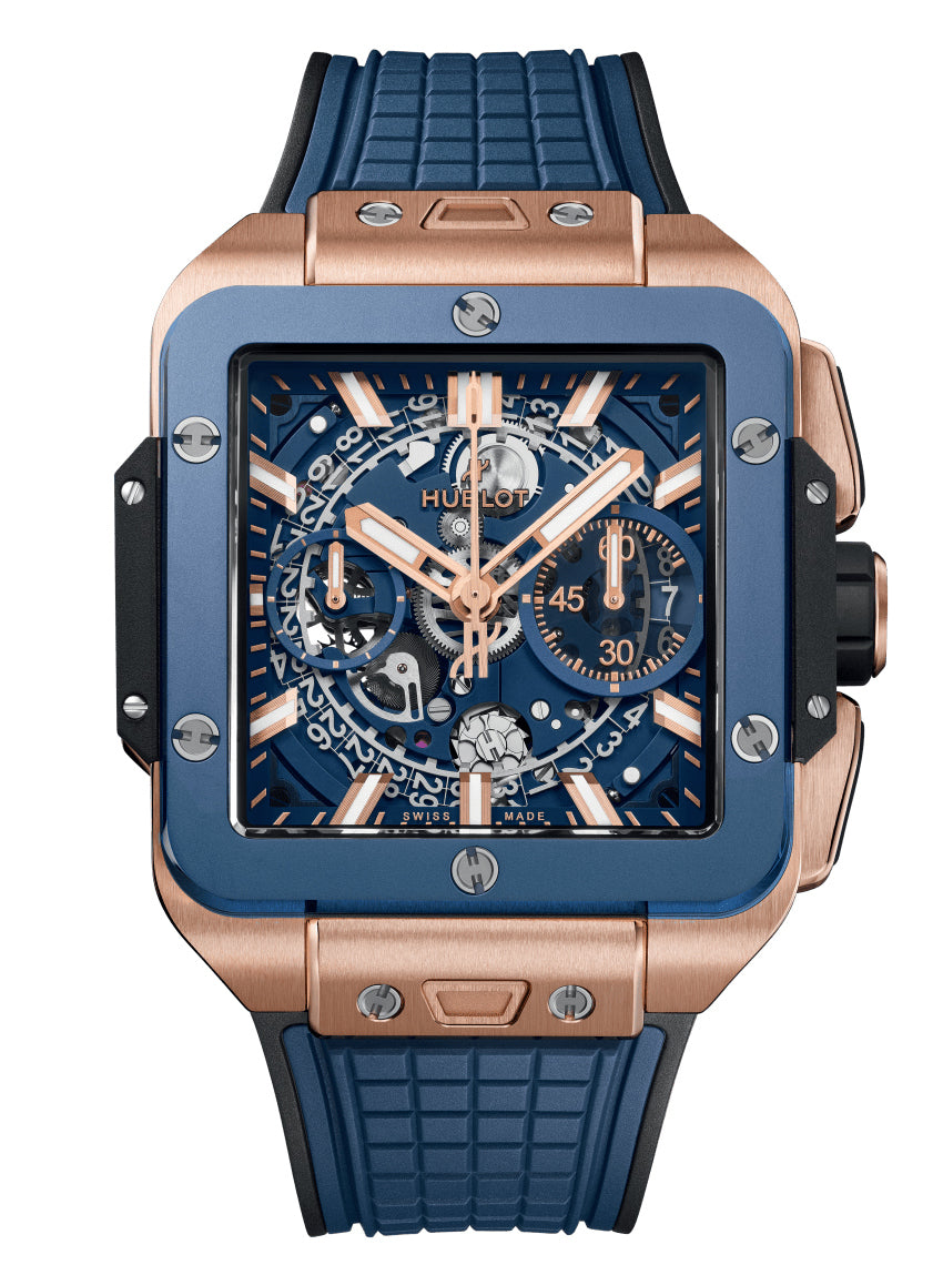 Hublot Square Bang Unico King Gold Blue Ceramic 42 mm