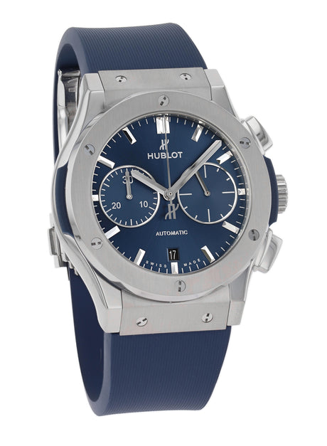 Hublot Classic Fusion Chronograph Titanium Blue 45 mm Ref. 521.NX.7170.RX
