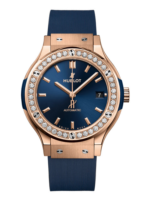 Hublot Classic Fusion Automatic King Gold Blue Diamonds 38mm
