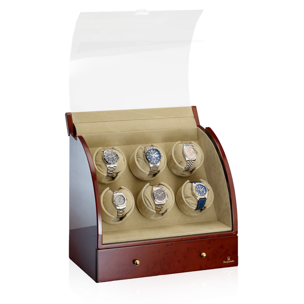 Designhuette Watch Winder Basel 6 Burlwood
