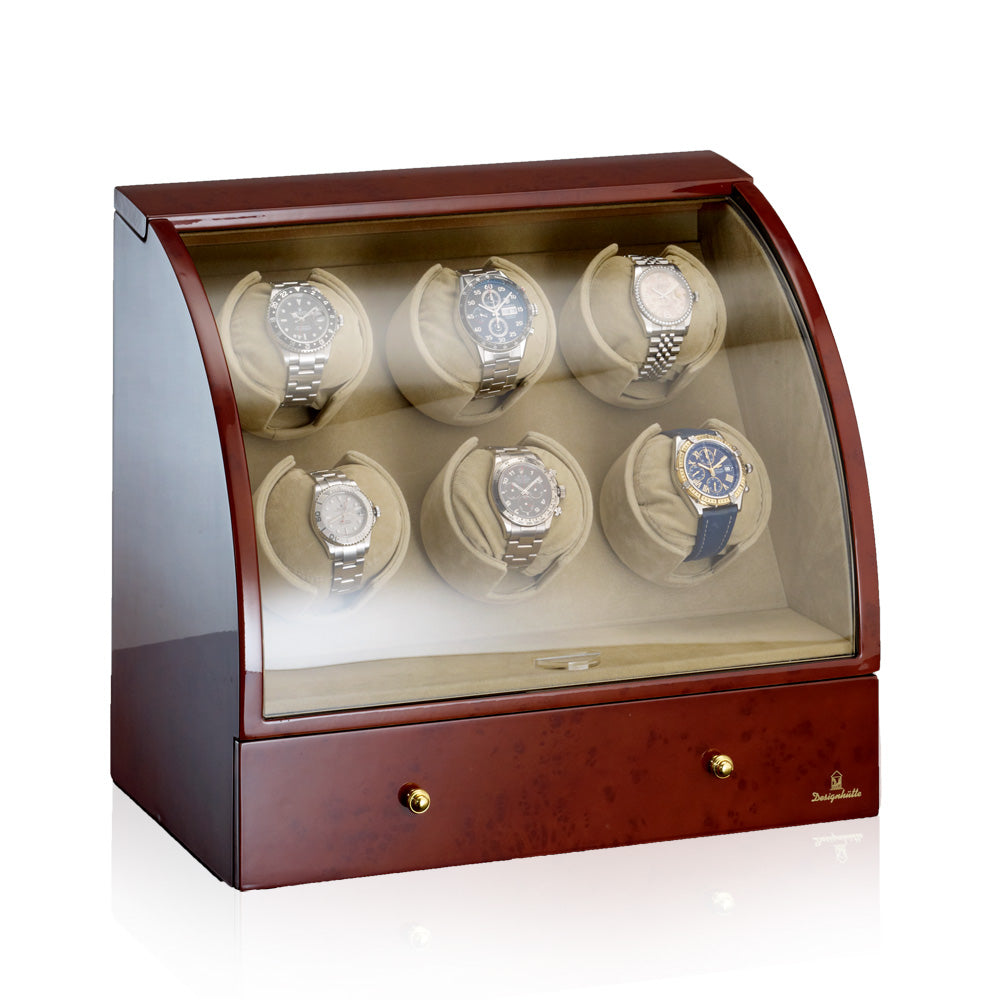 Designhuette Watch Winder Basel 6 Burlwood