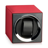 Heisse & Söhne Uhrenbeweger Moon Carbon Lack/Leder Rot