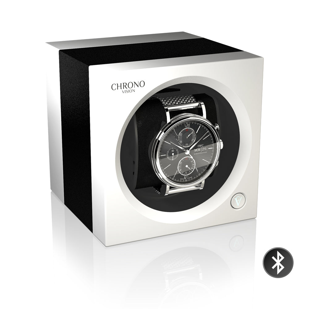 Chronovision One Bluetooth - Black anodized/White Silk
