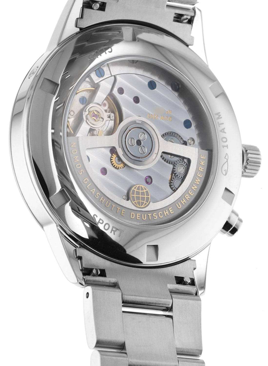 Nomos Glashütte Club Sport Neomatik Weltzeit Silber