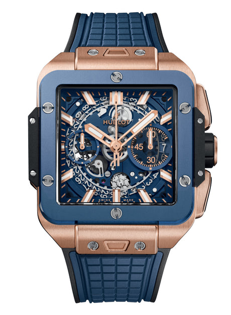 Hublot Square Bang Unico King Gold Blue Ceramic 42 mm