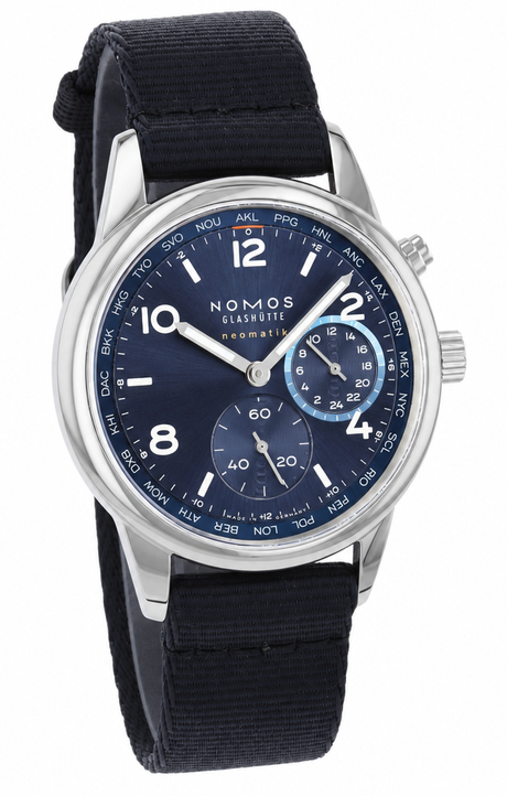 NOMOS Glashütte Club Sport Neomatik Weltzeit Blau Ref. 790