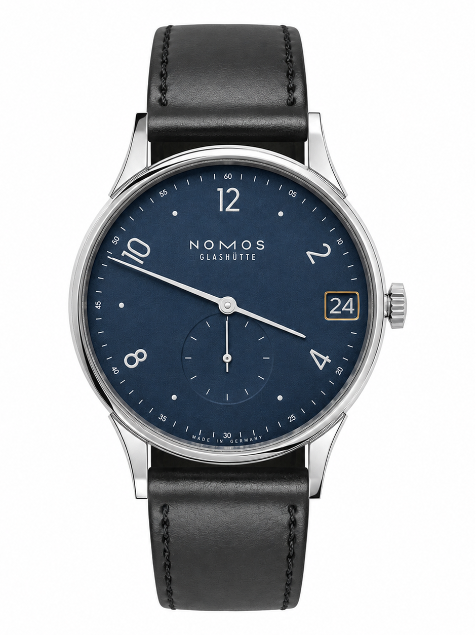 NOMOS Glashütte Minimatik 39 Datum Blau Ref. 1252
