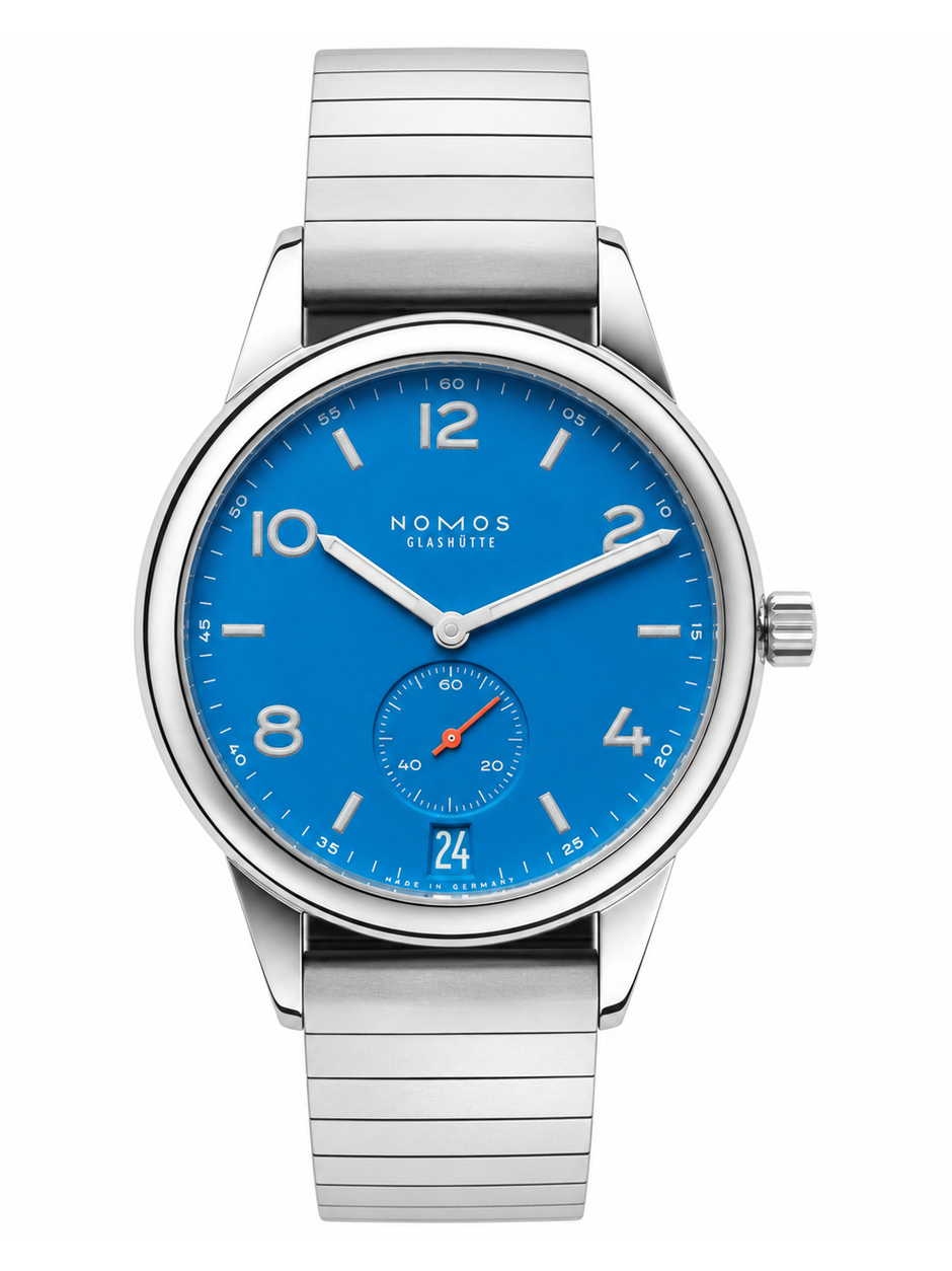 NOMOS Glashütte Club Automat Datum signalblau Ref. 777