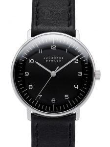 Junghans Max Bill Handaufzug Herrenuhr Stahl schwarz