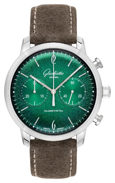 Glashütte Original Sixties Chronograph Annual Edition in der Version 1-39-34-05-22-04