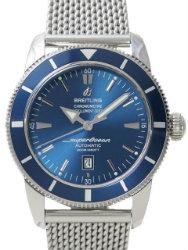 Breitling Superocean Heritage 46 Herrenuhr Stahl Zifferblatt blau