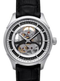 Hamilton Jazzmaster Viewmatic Skeleton Gents Herrenuhr Stahl Skelettierung