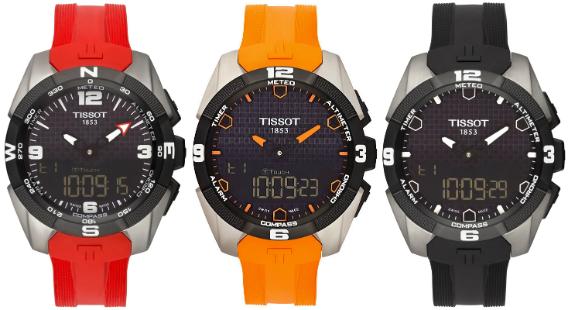 Tissot T-Touch Expert Solar Kautschukarmband Rot Orange Schwarz