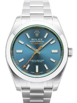 Rolex Milgauss mit blauem Zifferblatt