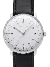 Junghans Max Bill Automatic Kalbsleder schwarz silber