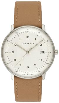 Junghans Max Bill Herrenuhr mit Lederarmband aus Kalbsleder