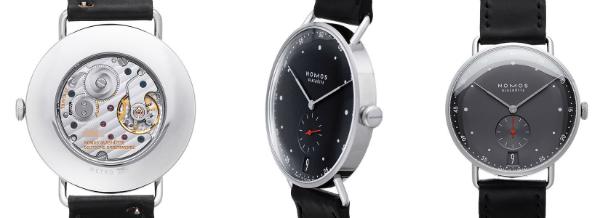 NOMOS Glashuette Metro 38 Datum stadtschwarz in der Version 1103 mit Saphirglasboden