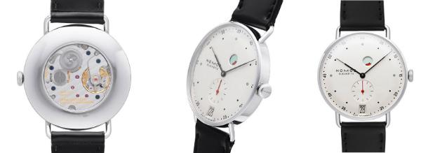 NOMOS Glashuette Metro in der Version 1101 mit Saphirglasboden