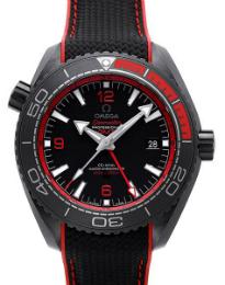 Omega Seamaster Planet Ocean 600 M Co-Axial Master Chronometer GMT 45,5mm Deep Black rot schwarz