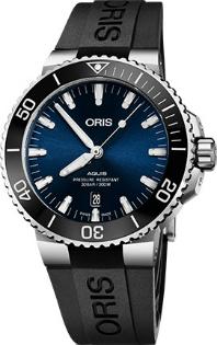 Oris Aquis Date Automatik Band Kautschuk Zifferblatt blau