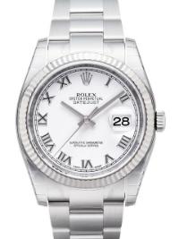 Rolex Datejust 36mm Zifferblatt weiss