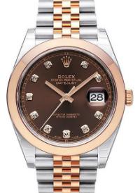 Rolex Datejust 41mm Brillantbesatz Zifferblatt braun