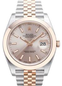 Rolex Datejust 41mm Leuchtindizes Zifferblatt silber