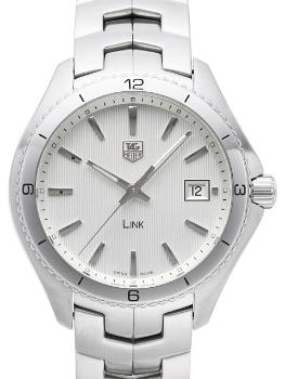 Tag Heuer Link Quarz Herrenuhr Stahl mit silbernem Zifferblatt 40mm