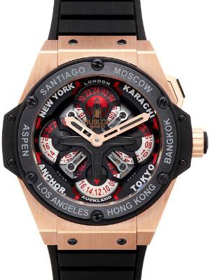 Hublot King Power 48mm UNICO GMT Keramik 18kt Rosegold