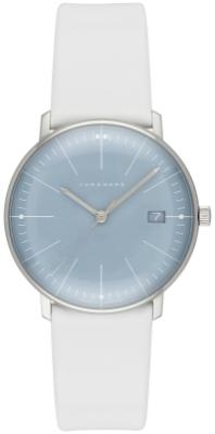 Junghans Luxusuhr mit blauem Zifferblatt für Damen: Max Bill Junghans Luxusuhr mit blauem Zifferblatt fuer Damen Max Bill