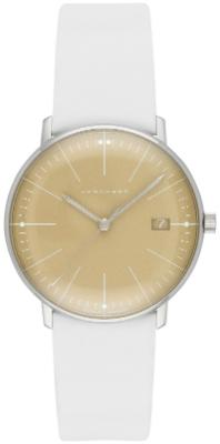 Junghans Luxusuhr mit gelbem Zifferblatt für Damen: Max Bill Junghans Luxusuhr mit gelbem Zifferblatt fuer Damen Max Bill