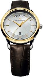 Maurice Lacroix Les Classiques Day Date gelb beschichtet vergoldet silber Leder