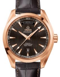 Omega Aqua Terra 150 M Day-Date 18kt Rosegold braun