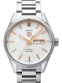 Tag Heuer Carrera Calibre 5 Day-Date Automatik 41mm Edelstahl silber