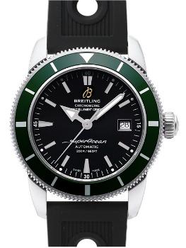 Breitling Superocean Heritage 42 Herrenuhr Kautschuk schwarz Edelstahl gruen