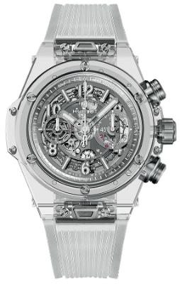 Hublot Big Bang Unico Sapphire 45mm Automatic Chronograph Limited Edition in der Version 411JX4802RT aus poliertem Saphirglas