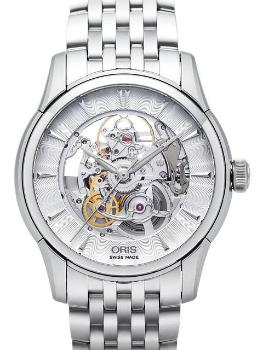 Oris Artelier Skeleton Herrenuhr Edelstahl transparent