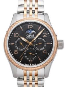 Oris Big Crown Complication Band Rose beschichter vergoldet Zifferblatt schwarz