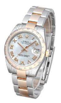 Rolex Datejust 31 Damenuhr Edelstahl 18kt Rosegold perlmutt