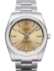 Rolex Oyster Perpetual 34 Herrenuhr Edelstahl Zifferblatt champagner