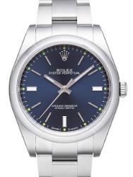 Rolex Oyster Perpetual 39 Damenuhr Herrenuhr Edelstahl Zifferblatt blau