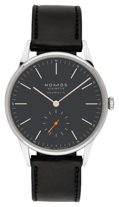 NOMOS Glashütte Orion neomatik 39 nachtblau in der Version 343 mit Saphirglasboden