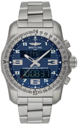 Breitling Cockpit B50 Herrenuhr Titan blau