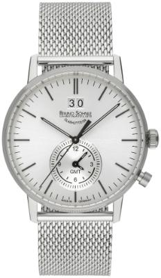 Bruno Soehnle Herrenuhr Stuttgart GMT in der Version 17-13180-240 Zifferblatt silber