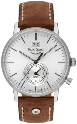 Bruno Soehnle Herrenuhr Stuttgart GMT in der Version 17-13180-247 Zifferblatt silber