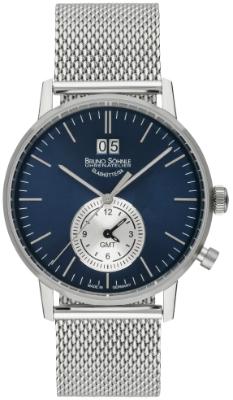 Bruno Soehnle Herrenuhr Stuttgart GMT in der Version 17-13180-340 Zifferblatt blau